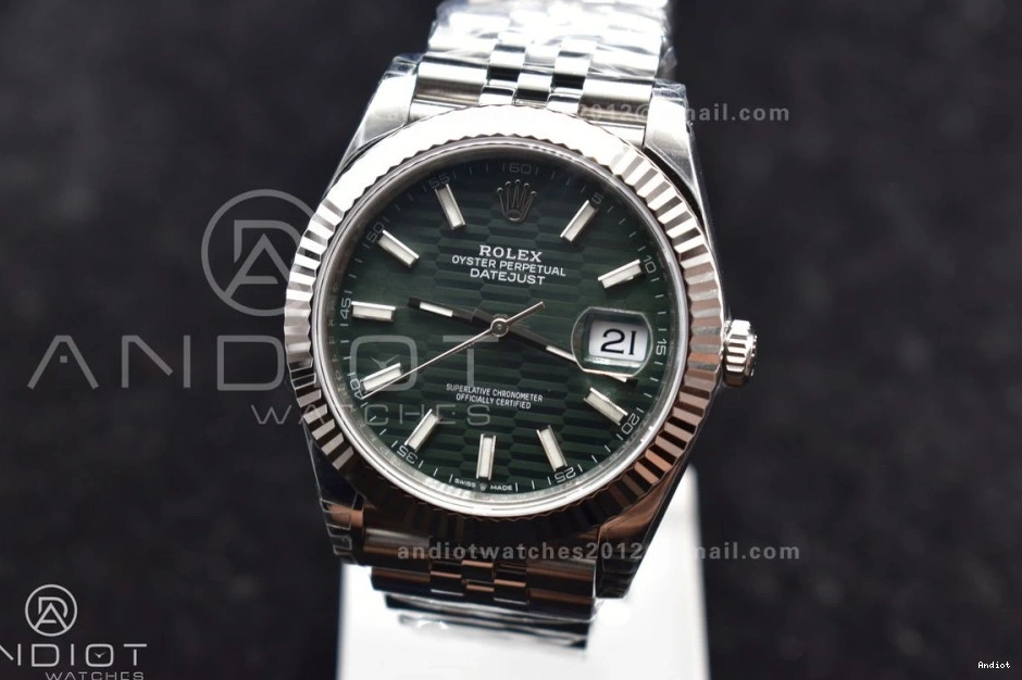 Bracelet Jubilee 904L on 126334 VS3235 Dial Green Best DateJust Edition Steel Fluted Textured Bezel VSF 41 1:1 1109